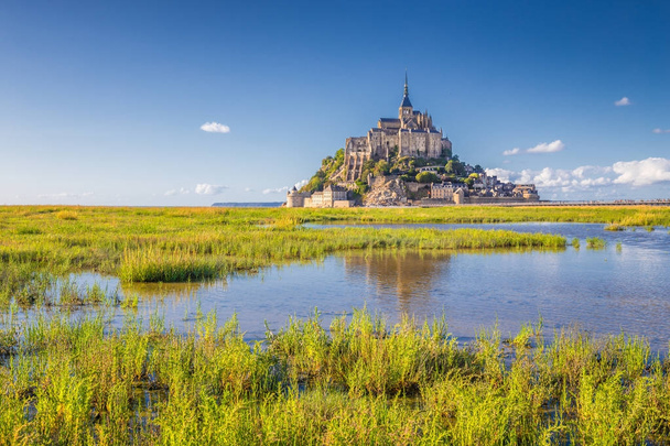 Le Mont Saint-Michel kesällä, Normandiassa, Ranskassa
 - Valokuva, kuva