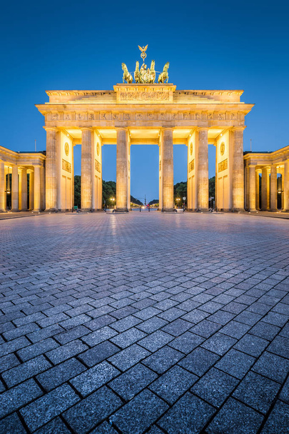 Brandenburg Gate in twilight, Berlin, Germany - Photo, Image