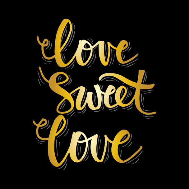Love sweet love hand lettering - Photo, Image