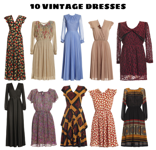 vintage φορέματα - Φωτογραφία, εικόνα
