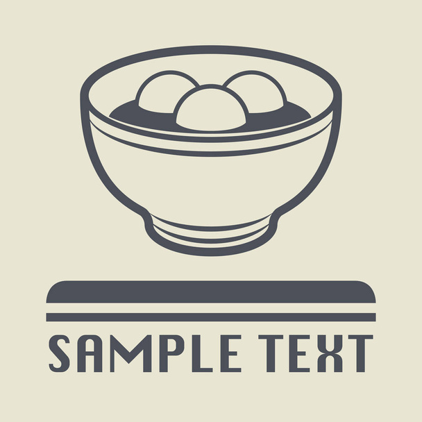 China or Asia food dish icon or sign - Vector, afbeelding