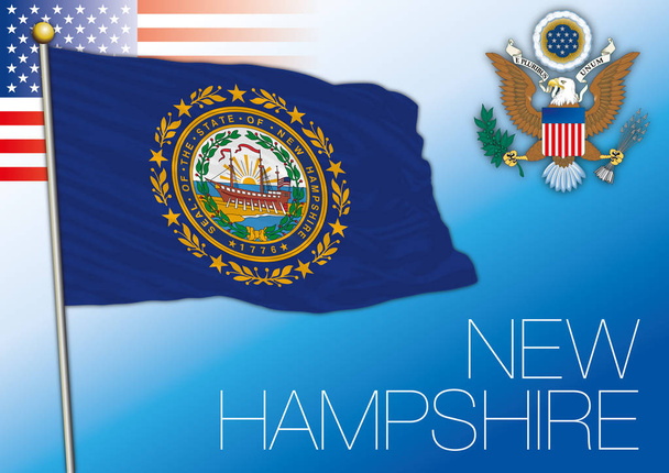New hampshire federal state flag, Estados Unidos
 - Vector, Imagen