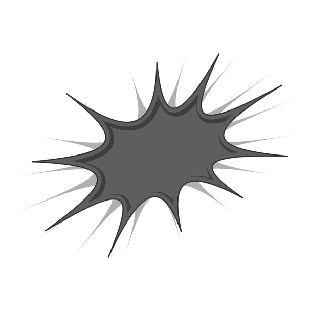 Burst pictogram zwart-wit - Vector, afbeelding