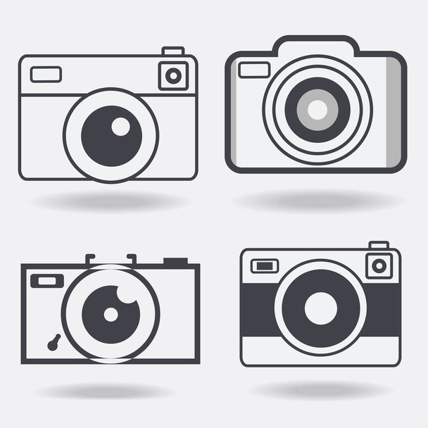 camera icon vector set - ベクター画像