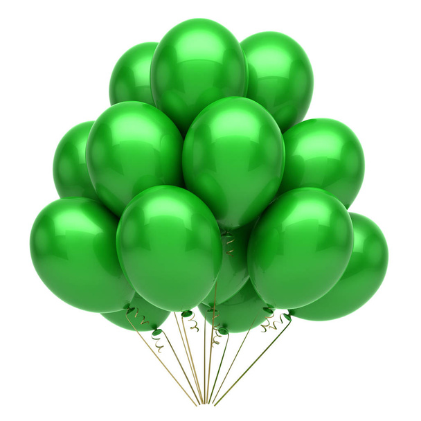 groene ballonnen - Foto, afbeelding