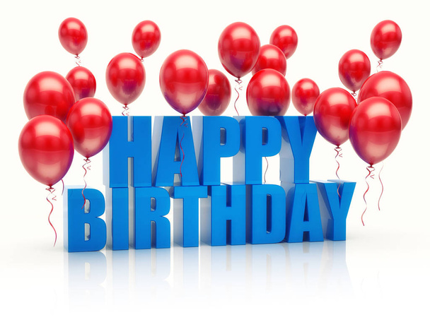 Balões de aniversário feliz aniversário
 - Foto, Imagem