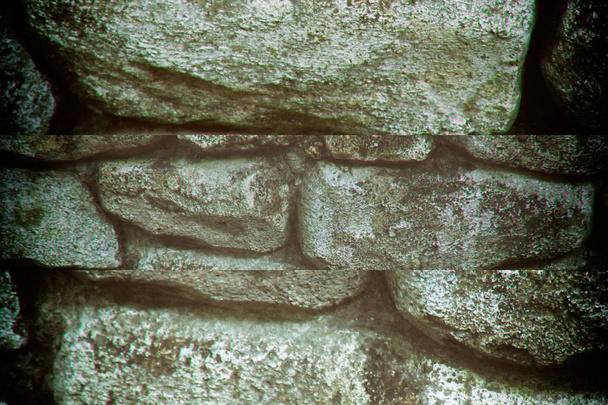 Ściana kamień dla tła lub skały szorstki tekstura - Zdjęcie, obraz