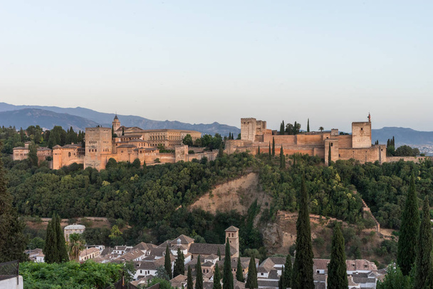 Het prachtige Alhambra van Granada, Spanje. Alhambra Fort een - Foto, afbeelding