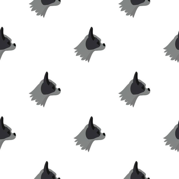 Pug dog pattern seamless - Vector, imagen