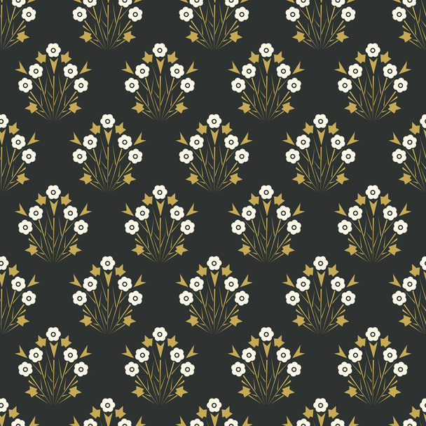 Vector damask vintage seamless pattern background. - Vetor, Imagem