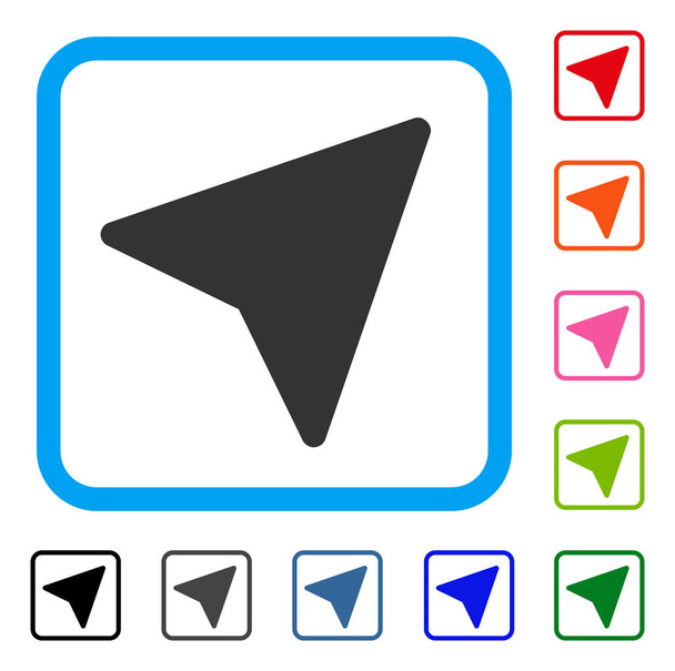 Freelance Paper Plane Framed Icon - Вектор,изображение