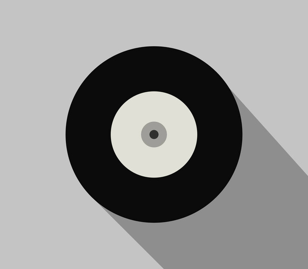 vinyl pictogram op witte achtergrond - Vector, afbeelding