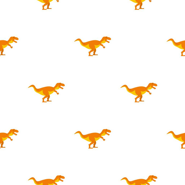 Orange tyrannosaur dinosaur pattern seamless - Vetor, Imagem