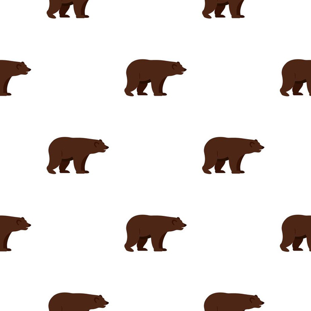 Grizzly bear pattern seamless - Вектор,изображение