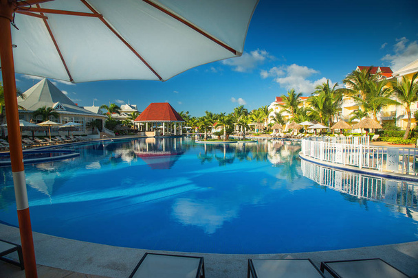 Tropical swimming pool in luxury resort, Punta Cana  - Photo, Image