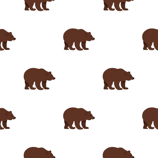 Bear pattern flat - Vector, imagen