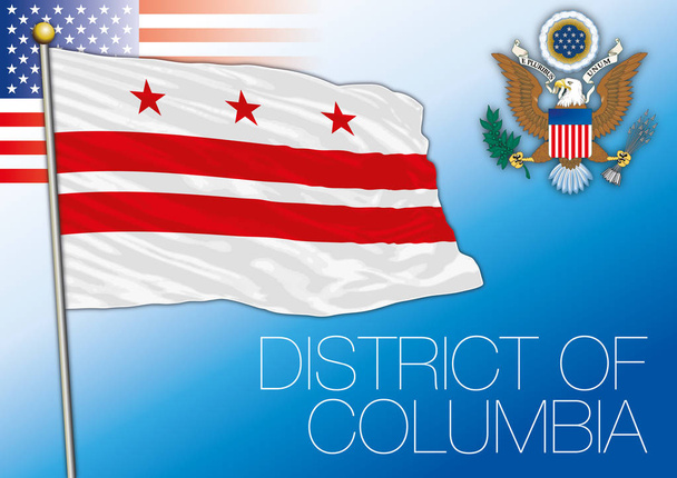 Distretto di Columbia Bandiera federale di stato, Stati Uniti
 - Vettoriali, immagini