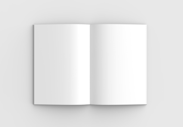 Brochure, magazine, book or catalog mock up isolated on soft gra - Φωτογραφία, εικόνα