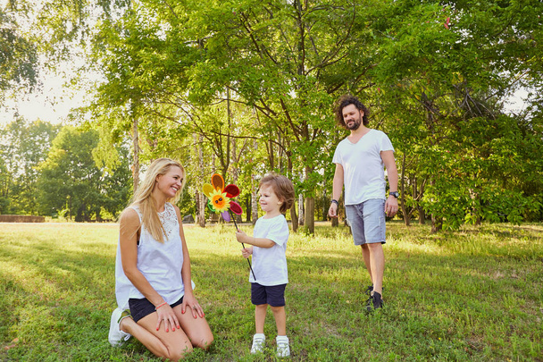Happy family in the park. - Photo, image