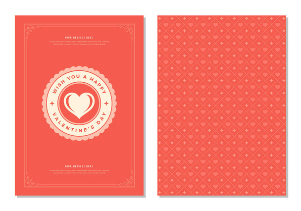 Happy Valentines Day Greeting Card or Poster Vector illustration. - Vektori, kuva