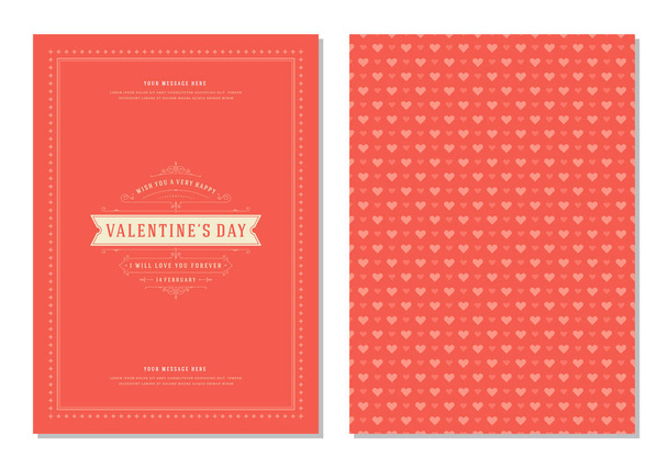 Happy Valentines Day Greeting Card or Poster Vector illustration. - ベクター画像