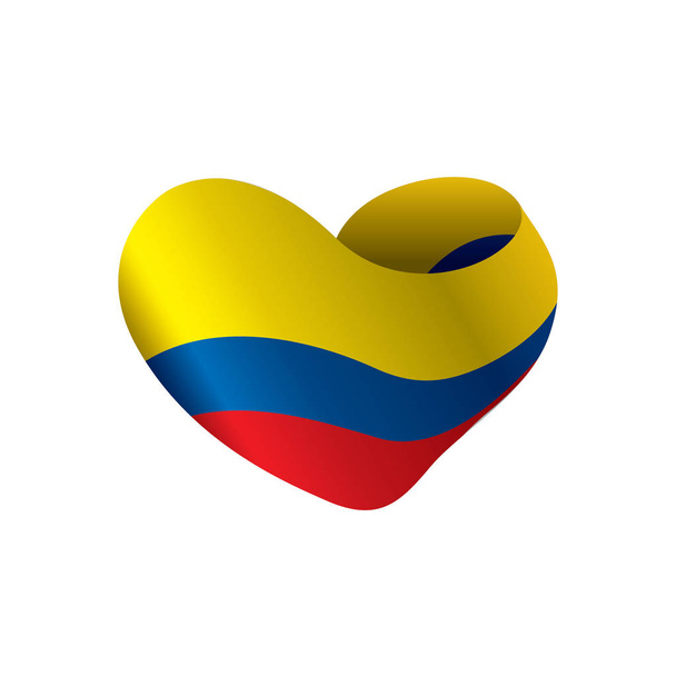 flaga kolumbijska, ilustracja wektora - Wektor, obraz