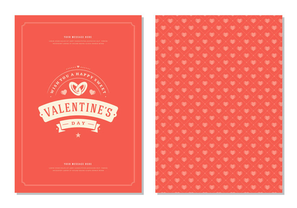 Happy Valentines Day Greeting Card or Poster Vector illustration. - Vektor, kép