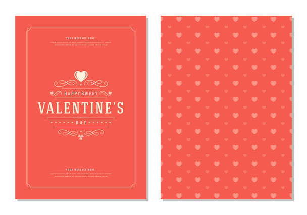 Happy Valentines Day Greeting Card or Poster Vector illustration. - ベクター画像