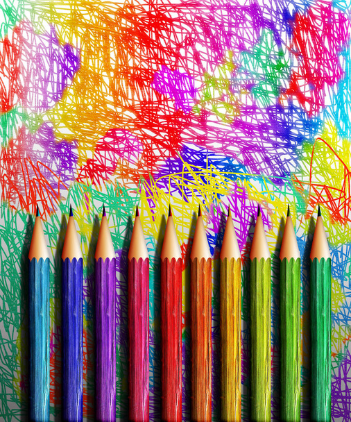 conjunto de lápices de colores - Foto, Imagen