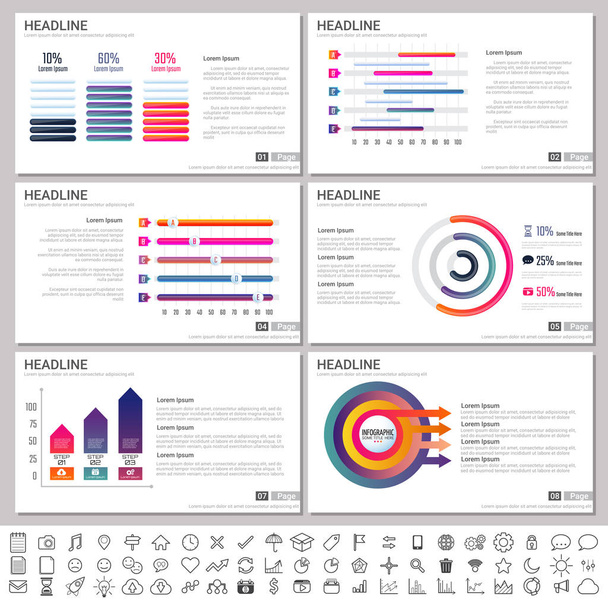 Elementi moderni di infografica per presentazioni modelli per banner, poster, volantino
 - Vettoriali, immagini