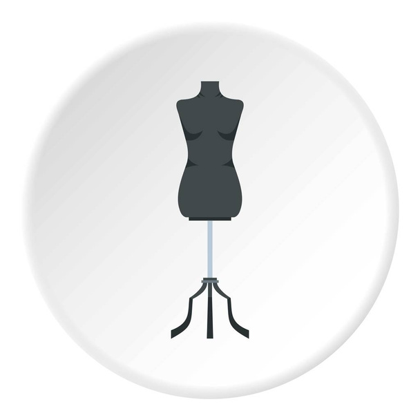 Sewing mannequin icon circle - Vector, Image