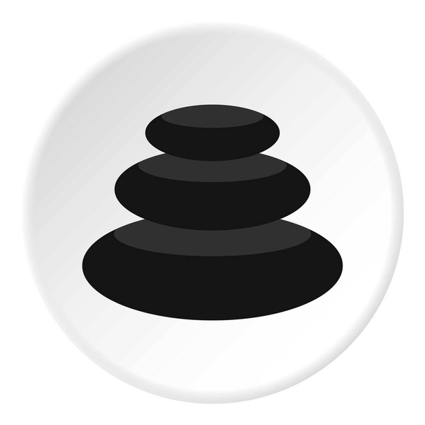 Kameny pro lázně ikona kruh - Vektor, obrázek