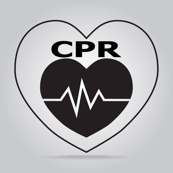 RCP, icono de resucitación cardiopulmonar
. - Vector, Imagen