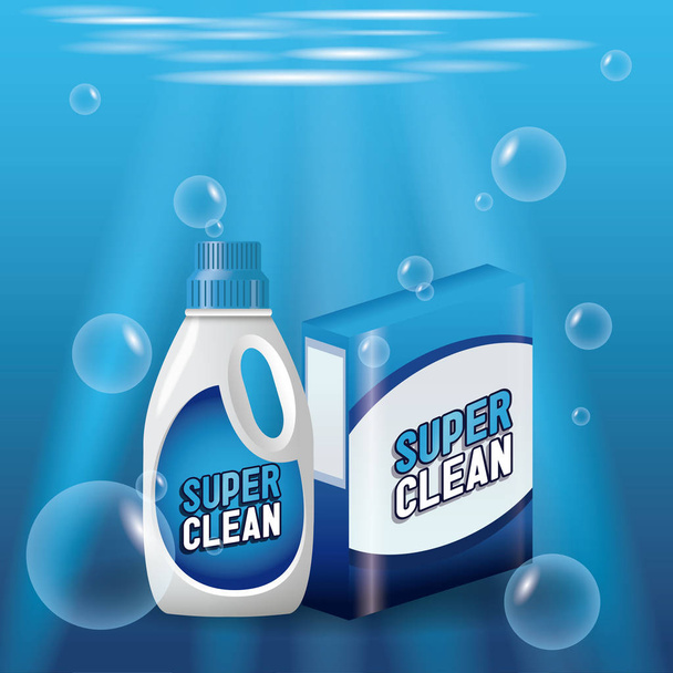 Çamaşırhane Sabun reklam ürün - Vektör, Görsel