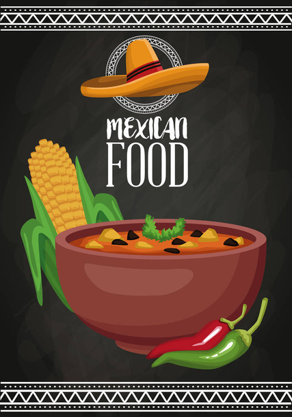 Meksika yemeği broşürü - Vektör, Görsel