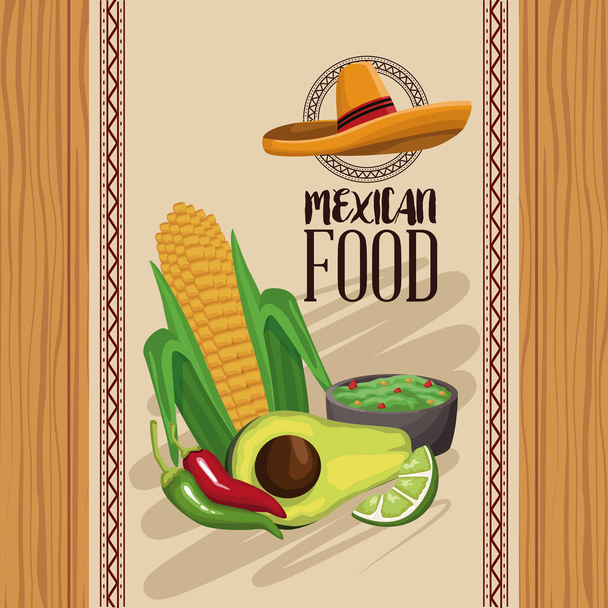 Menú de comida mexicana
 - Vector, imagen