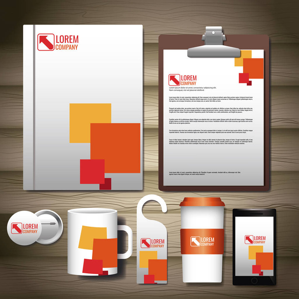 Corporate identity mock up - Vector, Image