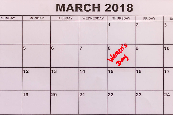  Día de la mujer, 8 de marzo.Datos del calendario ilustración
 - Foto, imagen