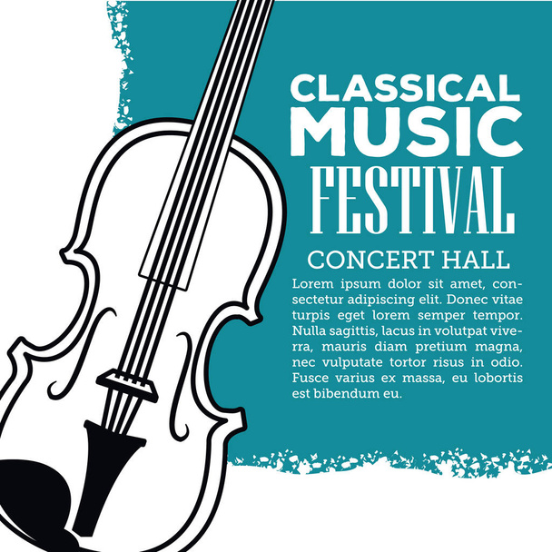 Classical music festival flyer - Vector, Image