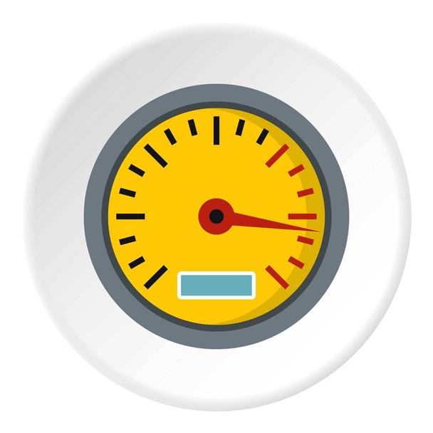 Yellow speedometer icon circle - ベクター画像