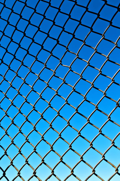 abstract texture of a metal grid surface   like background in the sky - Photo, Image