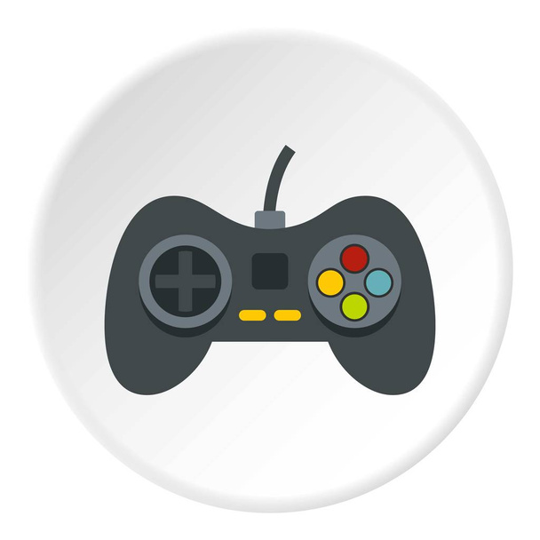 Video game controller icon circle - Вектор,изображение