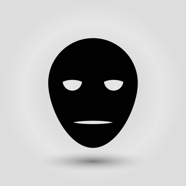Máscara de carnaval negro para disfraz de mascarada. Aislado sobre fondo gris
 - Vector, imagen