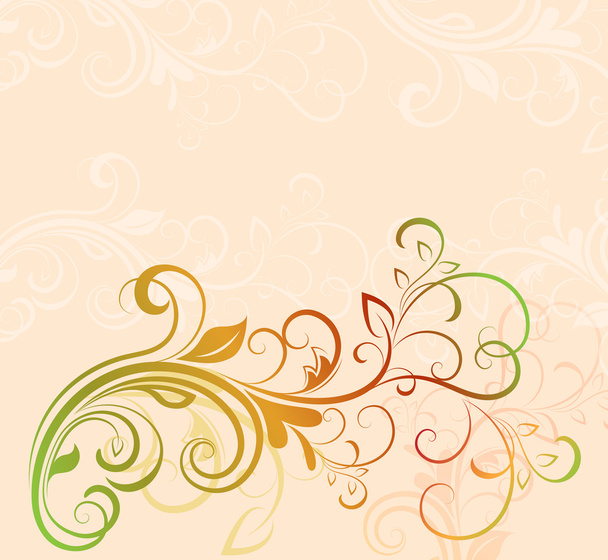 Colorful floral vector background - Vektör, Görsel