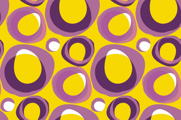 Retro jaren 60 achtergrond patroon vectorillustratie. Vintage jaren 1970 geometrische grafische abstracte naadloze patroon. - Vector, afbeelding