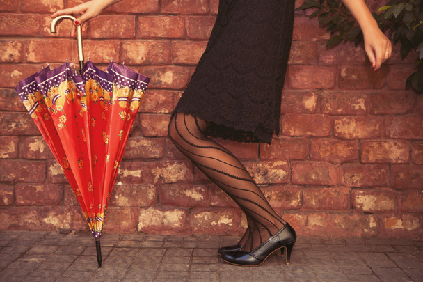 Femme et parapluie
 - Photo, image