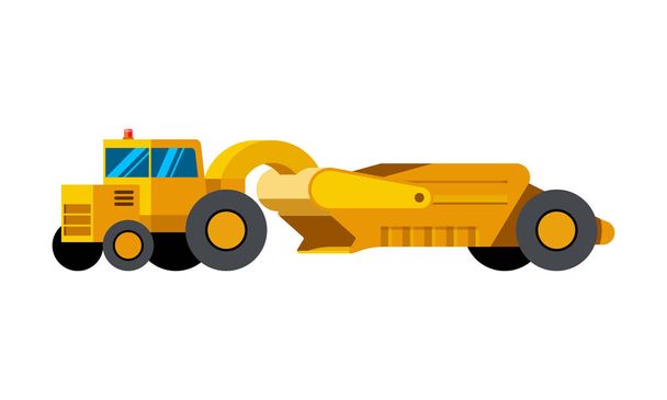 Traktor lehúzó minimalista ikon - Vektor, kép