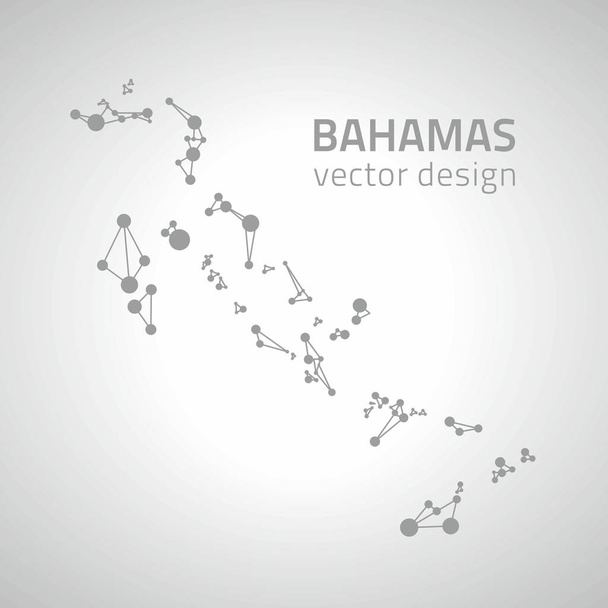 Bahamas contorno vector dot mapa moderno
 - Vetor, Imagem