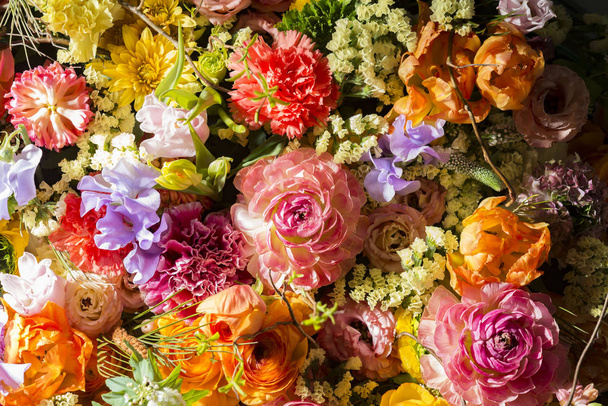 Beautiful flower walls of colorful - Фото, изображение