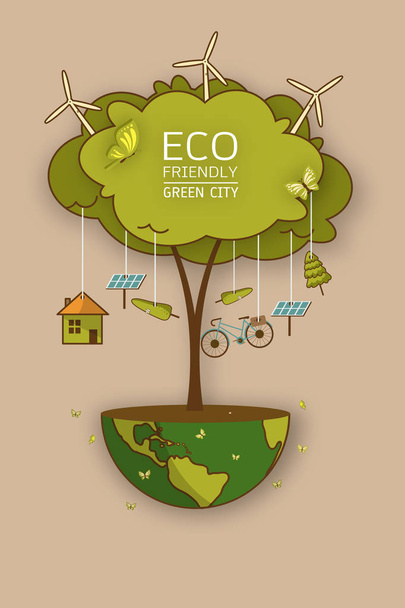 Vektorové ilustrace eco Earth - Vektor, obrázek